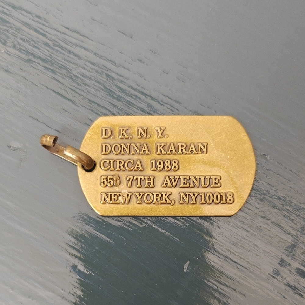 DKNY Gold Engraved Tag